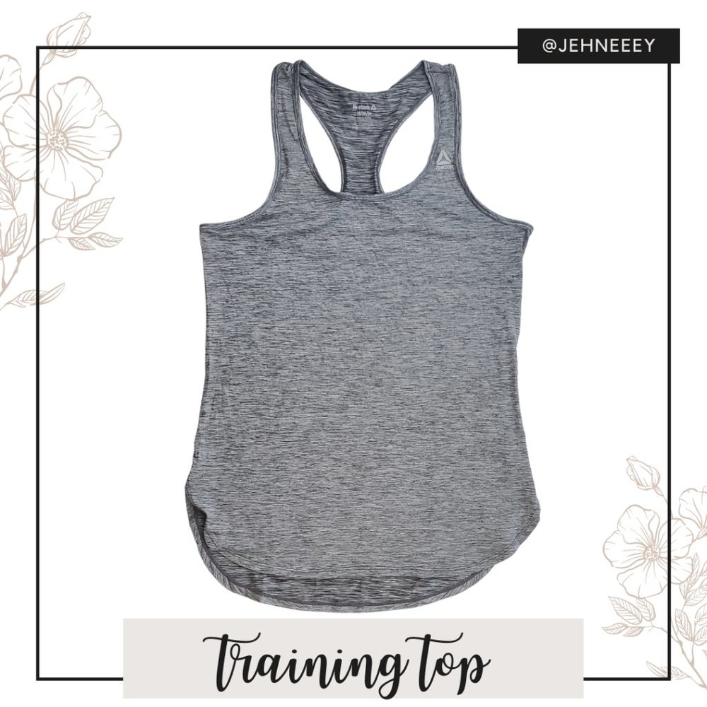 NEW Reebok Black Heather Training Top